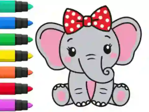 Игра Coloring Book: Elephant онлайн