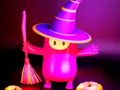 Игра Fall Guys Halloween Puzzle онлайн