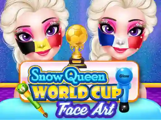 Игра Frozen Queen World Cup Face Art онлайн