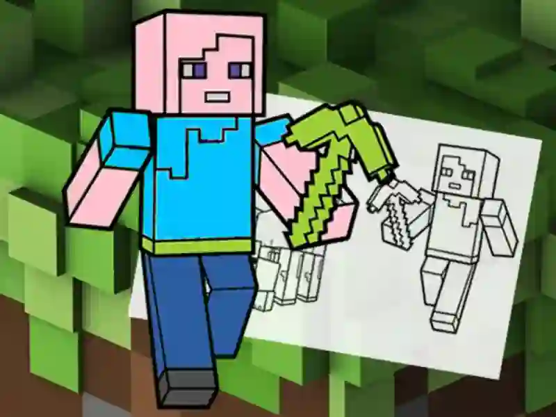 Игра Minecraft Fun Coloring Book онлайн