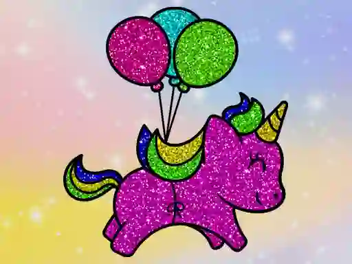 Игра Coloring Book Glittered Unicorns онлайн