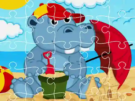Игра Hippo Jigsaw онлайн