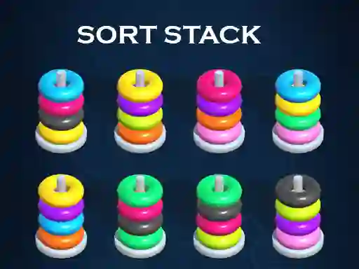 Игра Sort Stack color Hoop Game онлайн