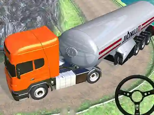 Игра Off road oil tanker transport truck онлайн