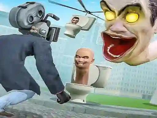 Игра Skibidi Toilet TopDown Survival онлайн