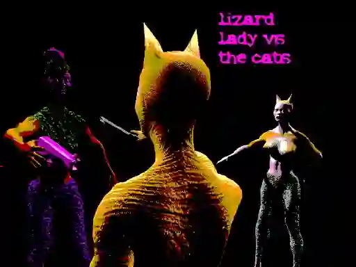 Игра Lizard Lady Vs The Cats онлайн