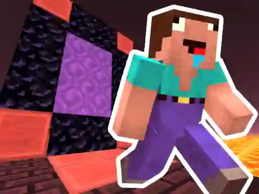 Игра Noob Steve Nether онлайн