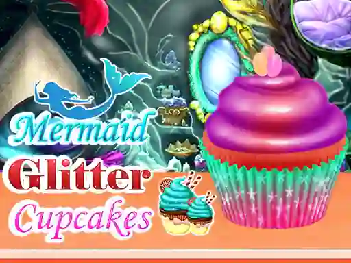 Игра Mermaid Glitter Cupcakes онлайн