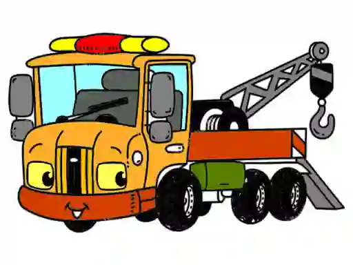 Игра Tow Trucks Coloring онлайн