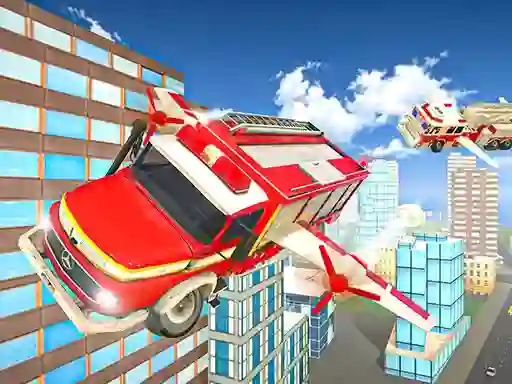 Игра Flying Fire Truck Driving Sim онлайн