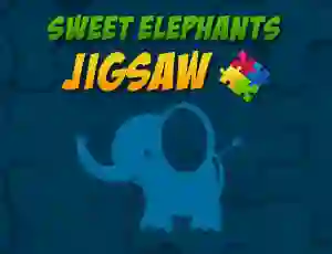 Игра Sweet Elephants Jigsaw онлайн