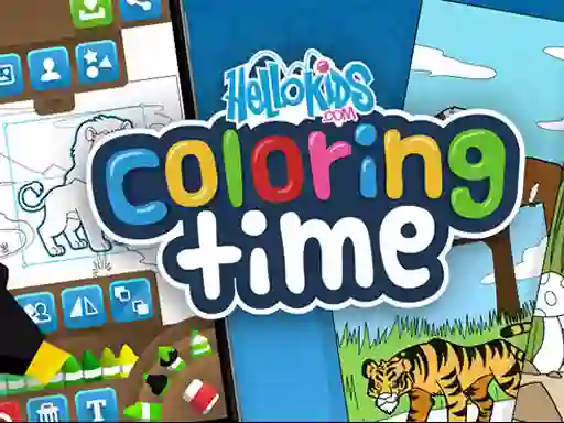 Игра Hello kids Coloring Time онлайн