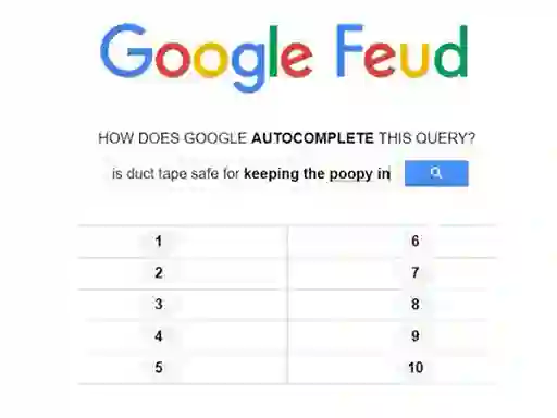 Игра Google Feud онлайн