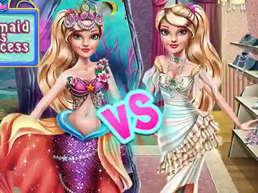 Игра Ellie Mermaid vs Princess онлайн