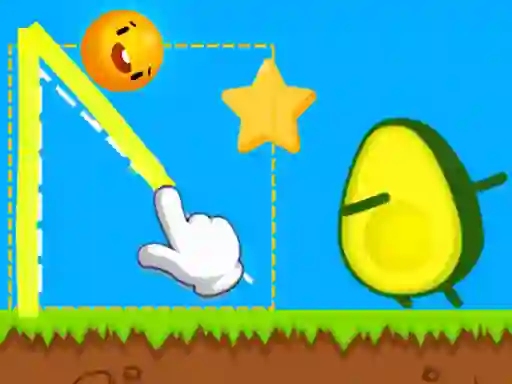 Игра Where's My Avocado Draw Lines онлайн