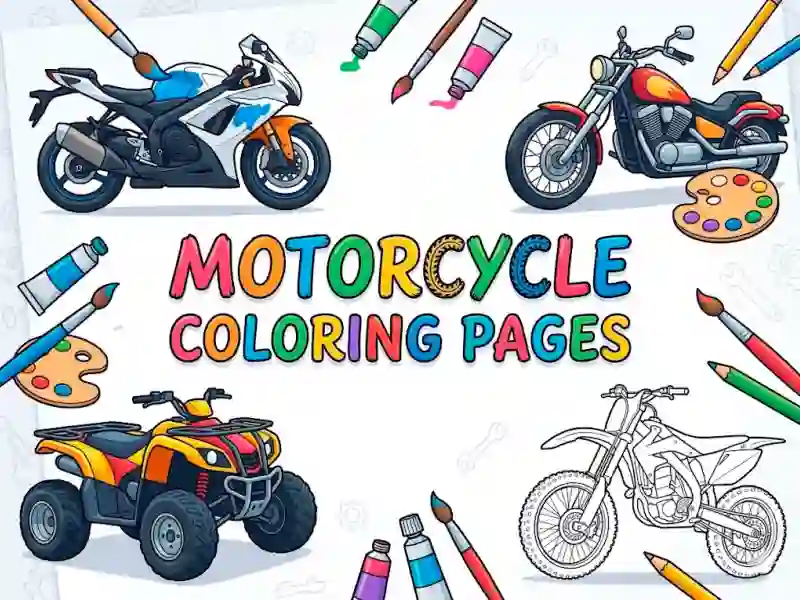 Игра Motorcycle Coloring Pages онлайн
