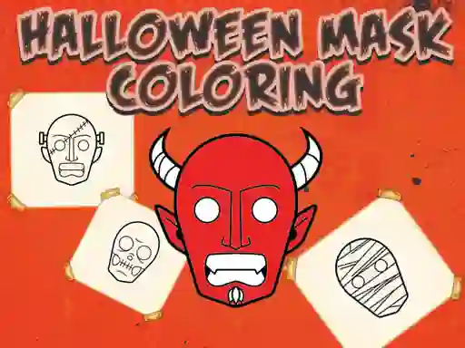 Игра Halloween Mask Coloring Book онлайн