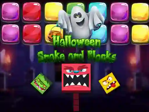 Игра Halloween Snake and Blocks онлайн