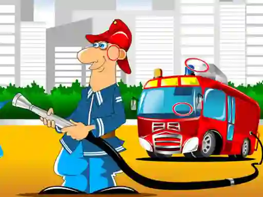 Игра Fire Trucks Differences онлайн
