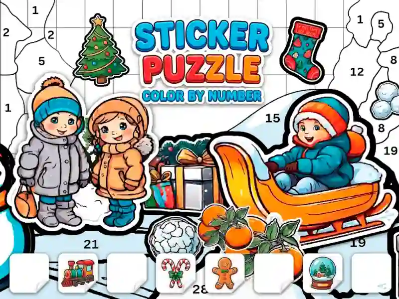 Игра Sticker Book Puzzle: Color By Number онлайн