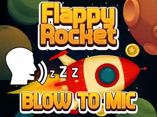 Игра Flappy Rocket With Blowing онлайн