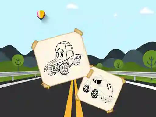 Игра Funny Cars For Kids Coloring онлайн