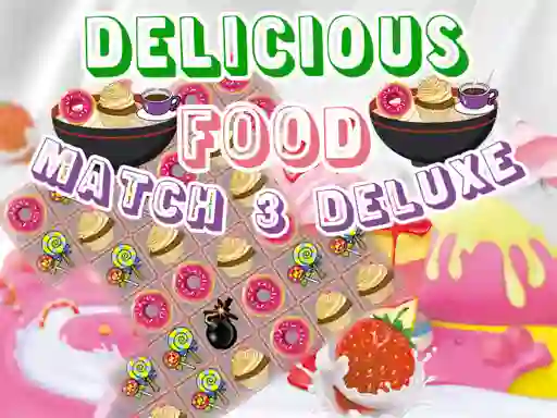 Игра Delicious Food Match 3 Deluxe онлайн