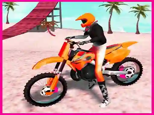 Игра Motocross Beach Jumping Bike Stunt онлайн