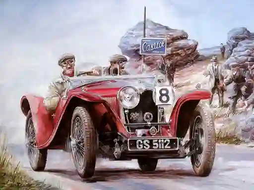 Игра Painting Vintage Cars Jigsaw Puzzle 2 онлайн