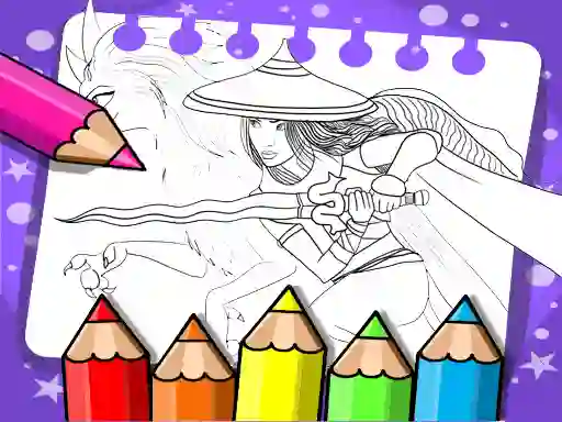 Игра Raya And The Last Dragon Coloring Book онлайн