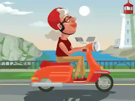 Игра City Scooter Ride Coloring онлайн