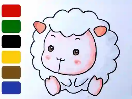 Игра Baby sheep ColoringBook онлайн