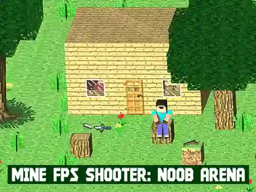 Игра Mine FPS Shooter: Noob Arena онлайн