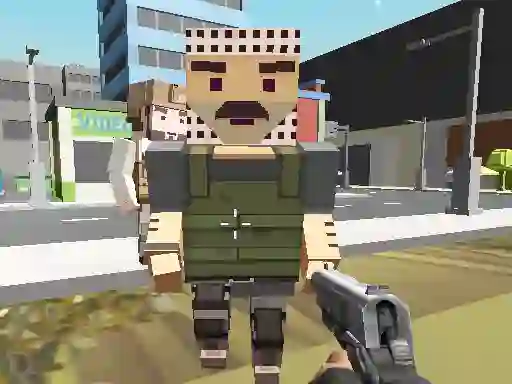 Игра Block Pixel Cop: Gun Craft In Robbers World онлайн