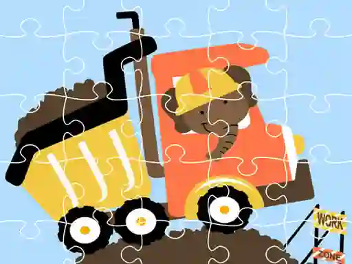 Игра Dumper Trucks Jigsaw онлайн