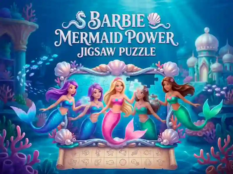 Игра Barbie Mermaid Power Jigsaw Puzzle онлайн