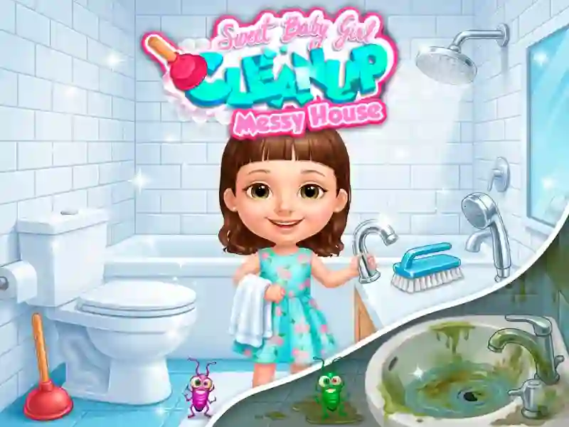 Игра Sweet Baby Girl Cleanup Messy House онлайн
