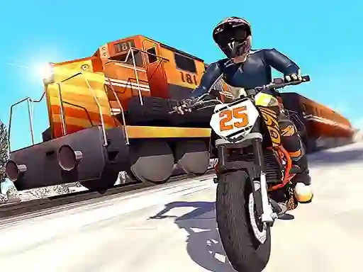 Игра Trail Bike vs Train Race онлайн
