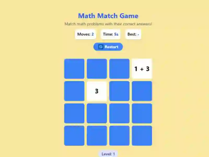 Игра Math Match Game онлайн