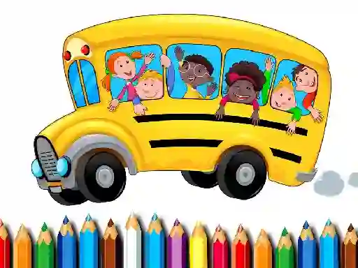 Игра School Bus Coloring Book онлайн