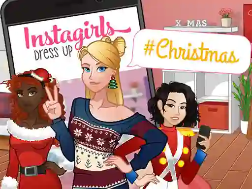 Игра InstaGirls Christmas Dress Up онлайн