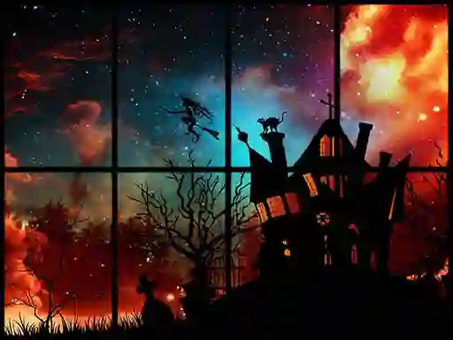 Игра Sliding Halloween Party онлайн