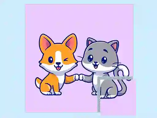 Игра Cats and Dogs Puzzle онлайн