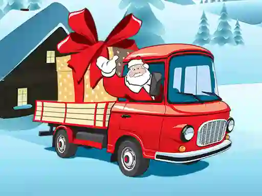 Игра Christmas Vehicles Jigsaw онлайн