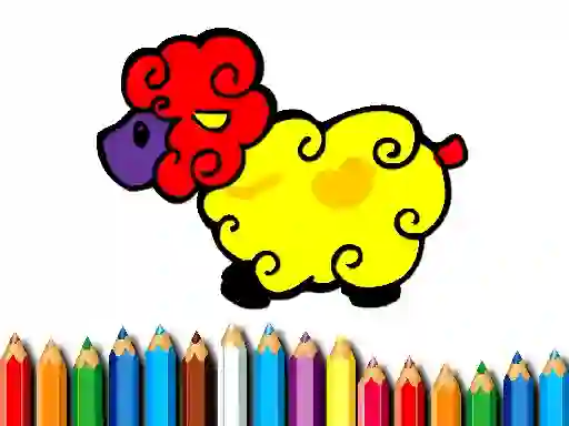 Игра Baby Sheep Coloring онлайн