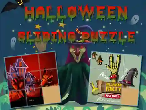 Игра Halloween Sliding Puzzle онлайн