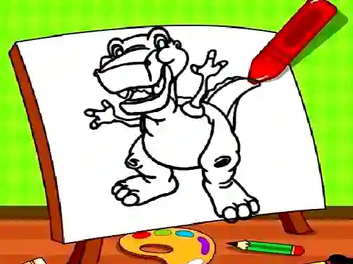 Игра Easy Kids Coloring Dinosaur онлайн