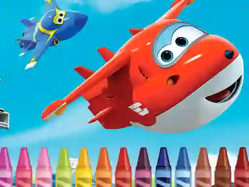Игра Superwings Coloring онлайн