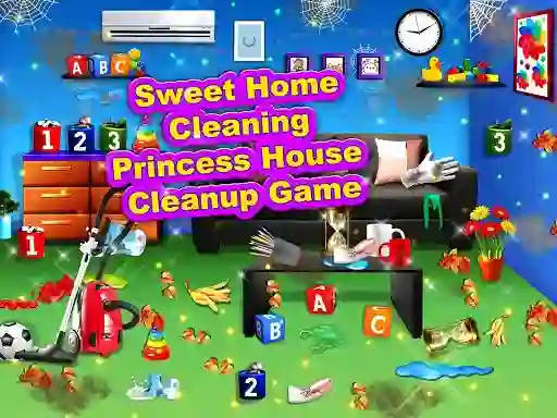 Игра Sweet Home Cleaning: Princess House Cleanup Game онлайн