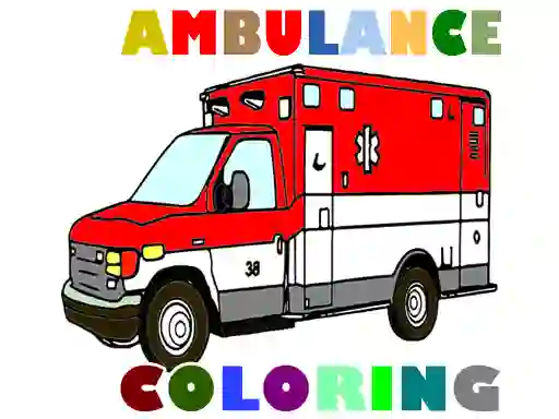 Игра Ambulance Trucks Coloring Pages онлайн
